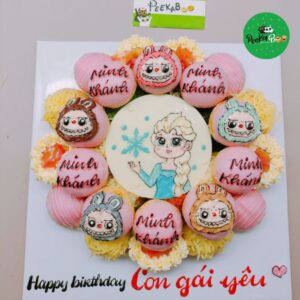 Bánh sinh nhật bé gái 2 tầng mẫu elsa - BBG04