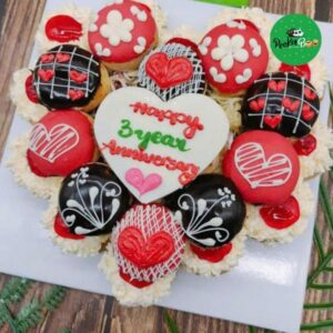 Mẫu Bánh Anniversary Kỷ Niệm 3 Năm Yêu Nhau - Byn02