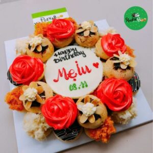 Bánh Sinh Nhật Tặng Mẹ Hình Bông Hồng - Btm02