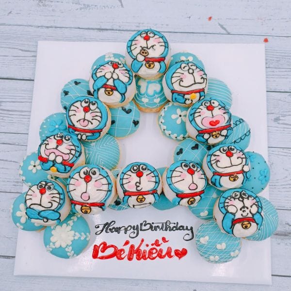 Bánh sinh nhật doraemon chữ A cho bé trai BBT16 - A - Bánh Su Kem Peekaboo