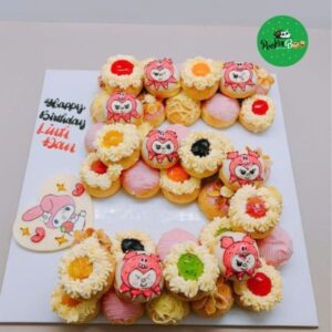 Bánh Sinh Nhật Số 5 Cho Bé Gái Thỏ Hồng Bs10