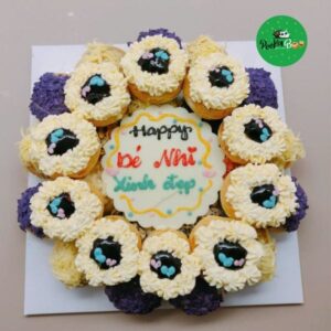Bánh Sinh Nhật Màu Tím Dễ Thương Bt05